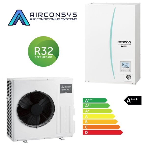 Mitsubishi EcoInveter SUZ-SWM40VA2 4,0 kW R32 kültéri ERSD-VM2E fali beltéri egységgel